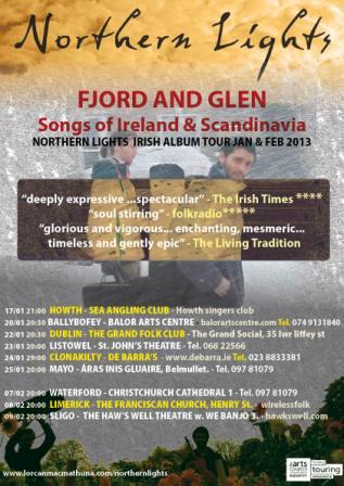 Northern Lights winter tour 2013 poster