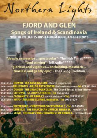 Northern Lights Irish tour poster
